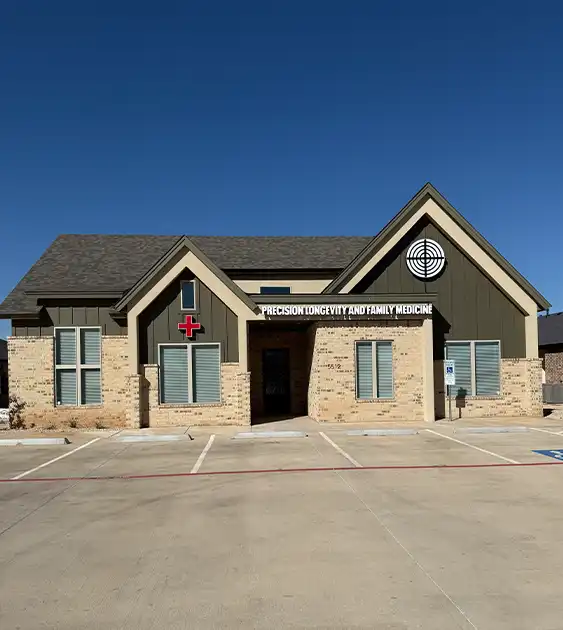 Exterior of the Precision Longevity and Family Medicine clinic in Lubbock