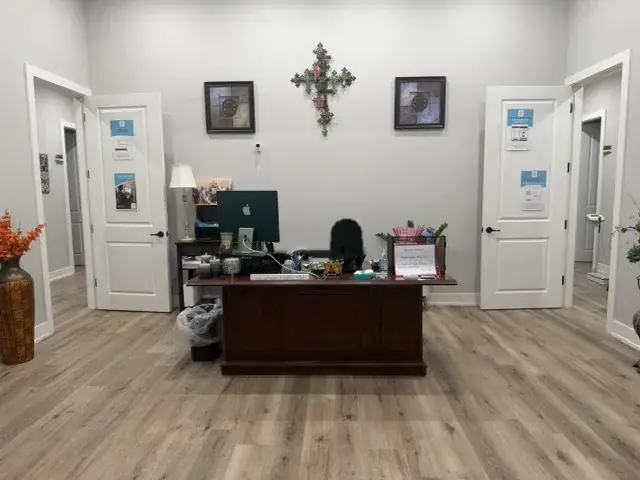 Front desk and reception area